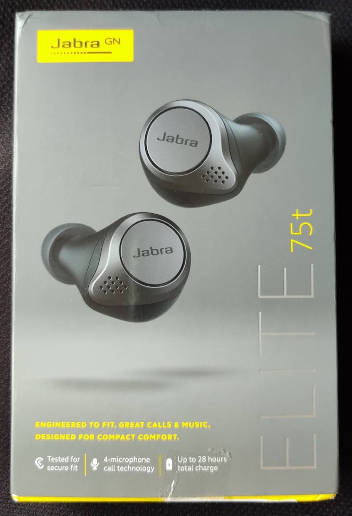 Review #63: Jabra Elite 75t True Wireless Earbuds (Amazon Renewed) ★★★★☆