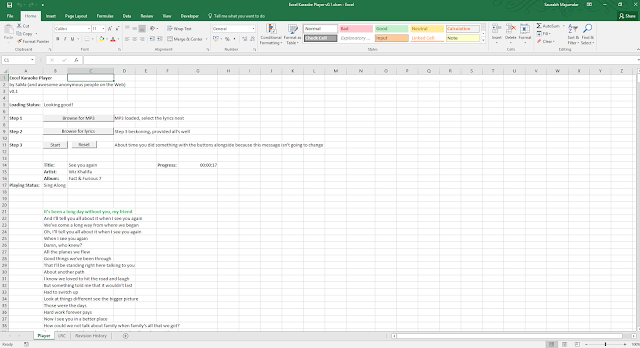 Sundry #4: Excel Karaoke Player